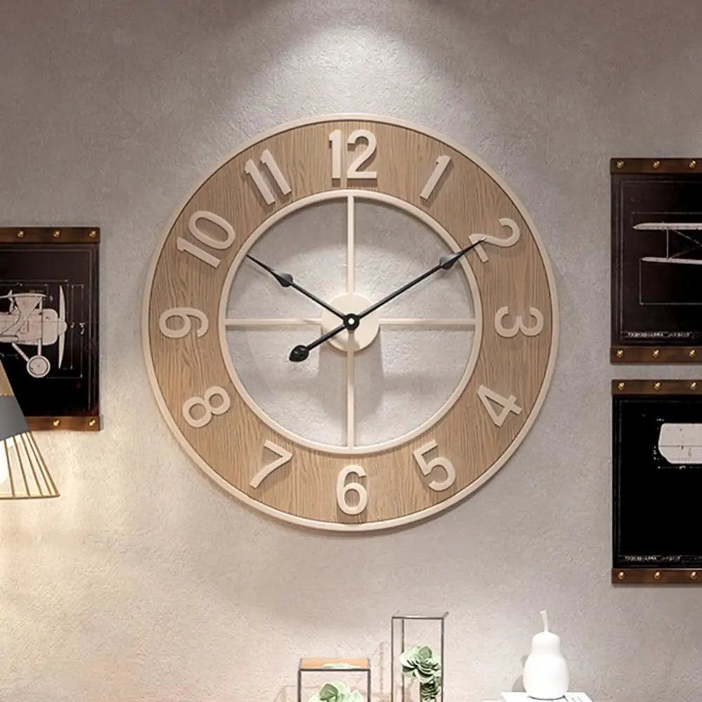 horloge murale bois clair - Horloges murales