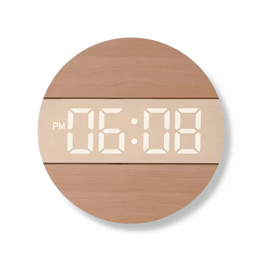 Horloge Murale LED en Bois - Horloges murales - bois