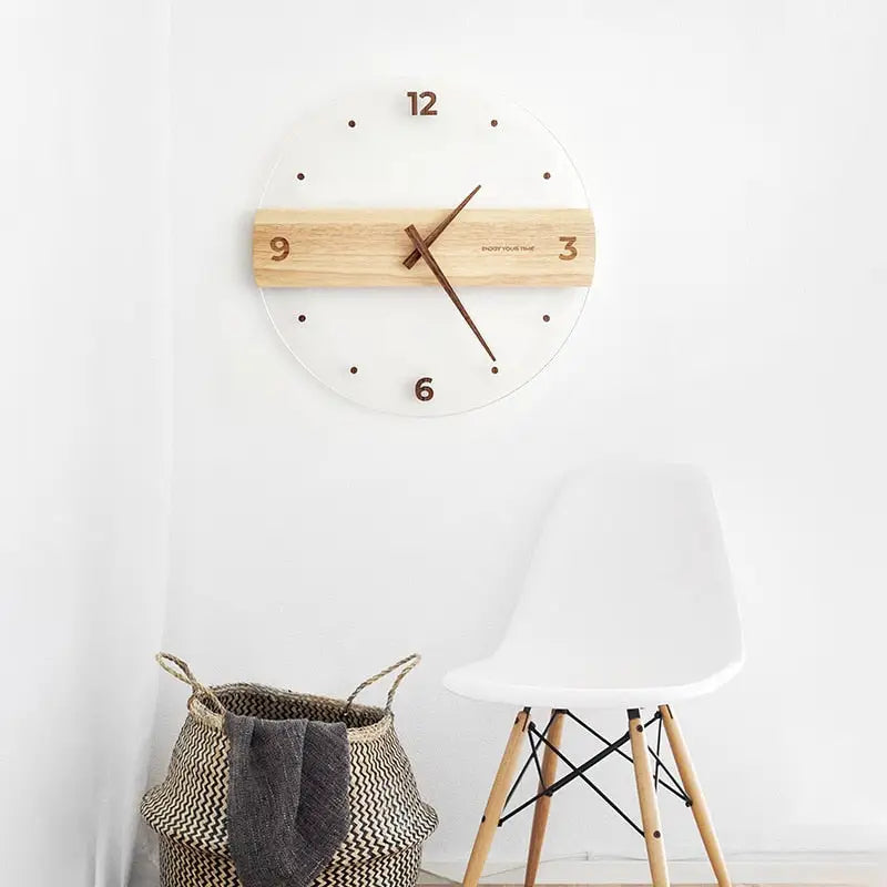 Horloge Murale en Bois et Acrylique - Horloges murales