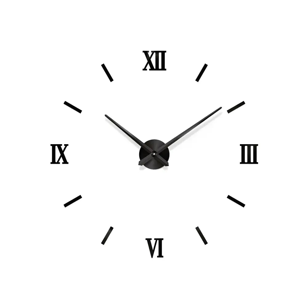 Horloge Murale Stickers 3D - Horloges murales - noir 70 cm